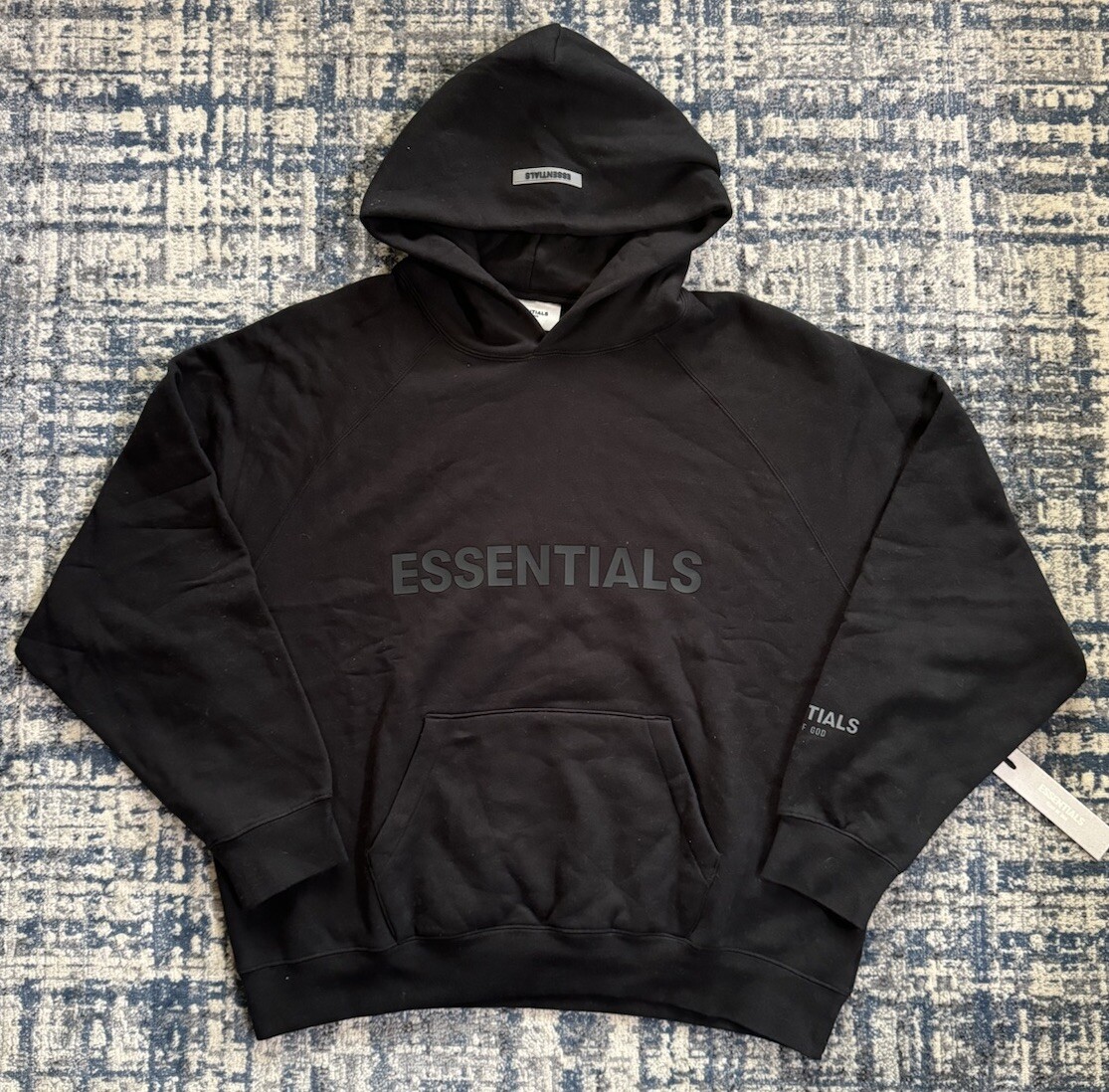 Fear Of God Essentials Hoodie Black Size Large FOG Brand New NWT