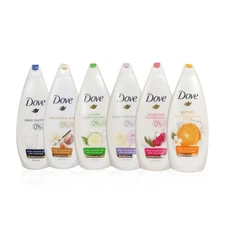 Dove Body Wash Variety 6 Pack 16.9 ounces - Flavors May Vary From Photo!