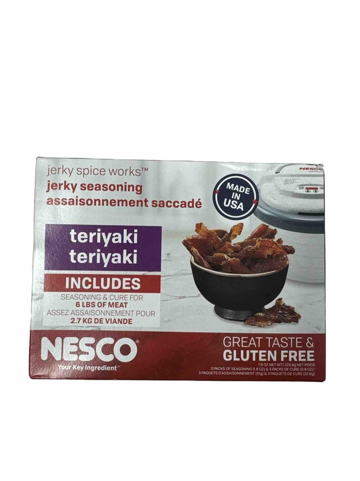 Nesco Jerky Spice Works 33 Packs Teriyaki Flavor Beef Jerky Seasoning