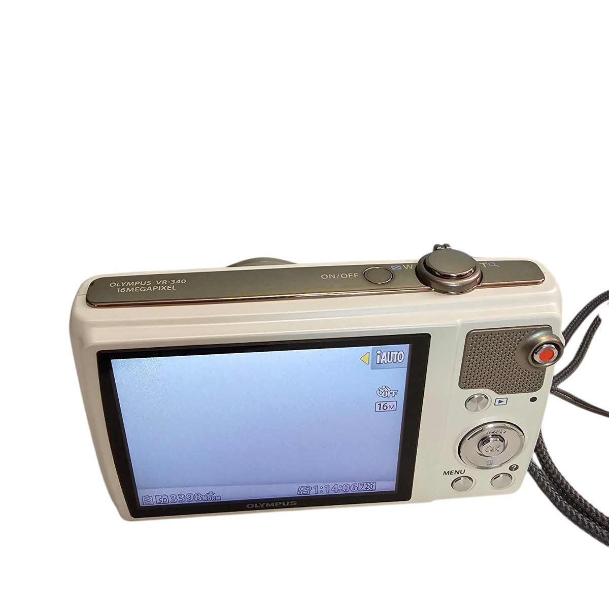 Olympus V Series VR-340 16.0MP Digital Camera White Cable 16GB SD