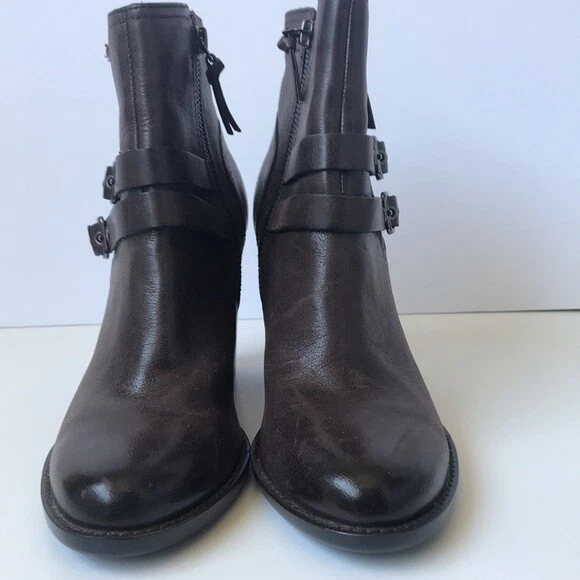 G.I.LI. Botín de cuero para mujer 'Addison' 9M marrón Foto 2 de 4