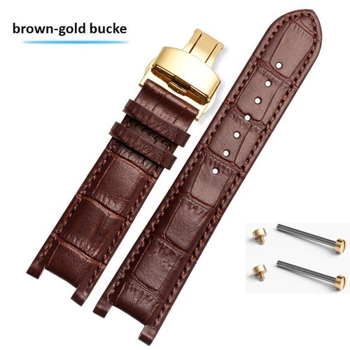 Notched Leather Watch Strap Fit For GC Guess 20x11mm 22x13mm Waterproof
