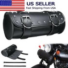 12'' Motorcycle Fork Tool Bag Storage Pouch Luggage Leather For Harley Davidson