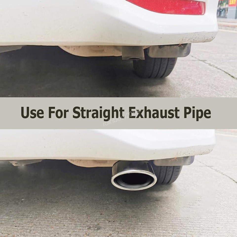 Black 304 Stainless Steel Exhaust Pipe Tip For Honda CR-V – 1.5" To 2" Inlet, Round, Matte Finish 7 thumbnail image