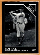 SAM RICE-Washington Senators/1993 Conlon Collection -Baseball Card