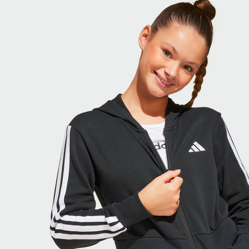 Adidas 3Stripes Girls Sweatshirt - Black - Picture 6 of 6