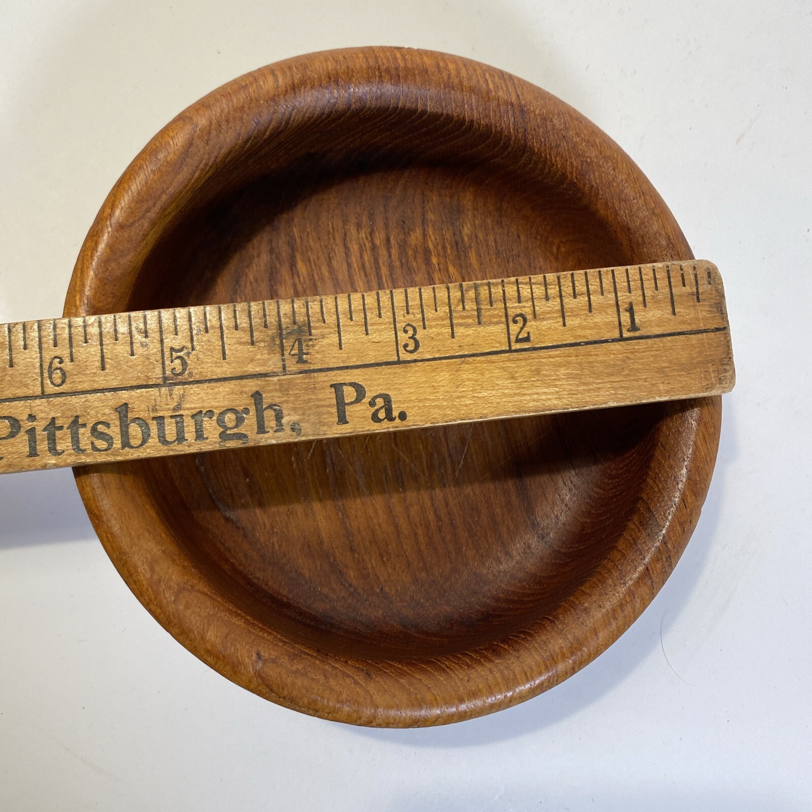 2 VTG  Kalmar Teak Wood Bowls MCM 10” & 6.5”Hand Turned Salad Nuts Snack Tailand