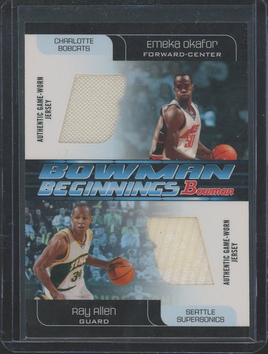 2005 Bowman Draft Picks Emaka Okafor Ray Allen getragenes Trikot #BB-OA