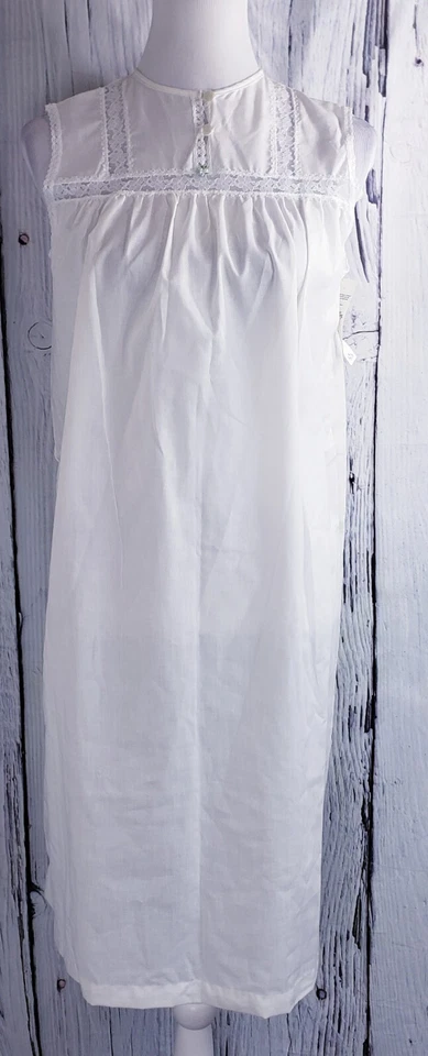 De Colección Nancy King Lencería Camisón Ropa de Dormir Sin Mangas Blanco Pequeño S #7314 Foto 2 de 4