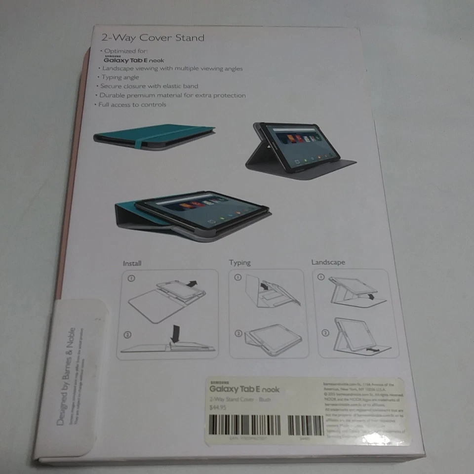 NOOK 2-Way Cover Stand 9.6 Samsung Galaxy Tab E, BRAND NEW Pastel Pink - Image 2 of 4