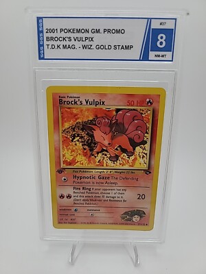 SGS 8 - Gold W Stamp Brock's Vulpix (Magazine Promo) WoTC Pokemon Card |  eBay