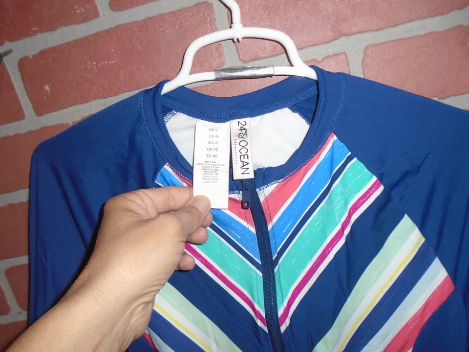 CAMISA DE BAÑO MUJER 24TH & OCEAN CREMALLERA COMPLETA MANGA LARGA TALLA GRANDE Foto 2 de 3