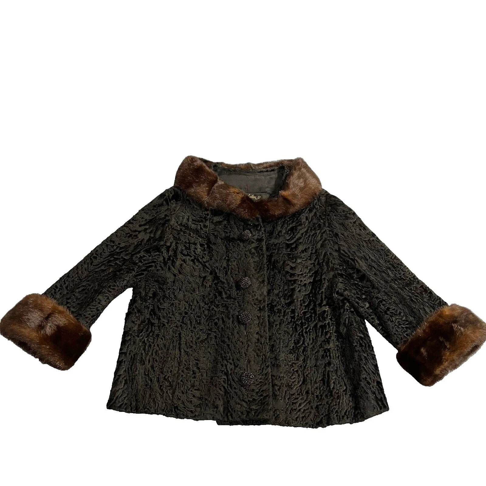 Rockabilly vintage marrón piel abrigos, chaquetas y chalecos para Mujeres