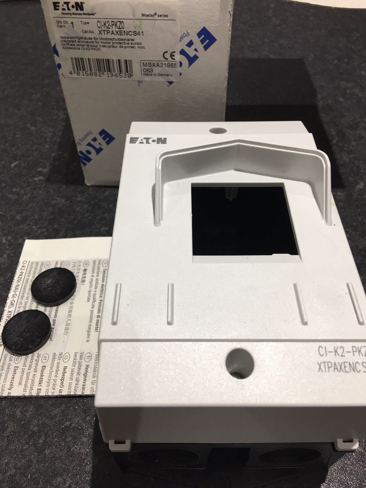 Eaton XTPAXENCS41 Insulated Enclosure For Motor Protective Switch CI-K2-PKZ0