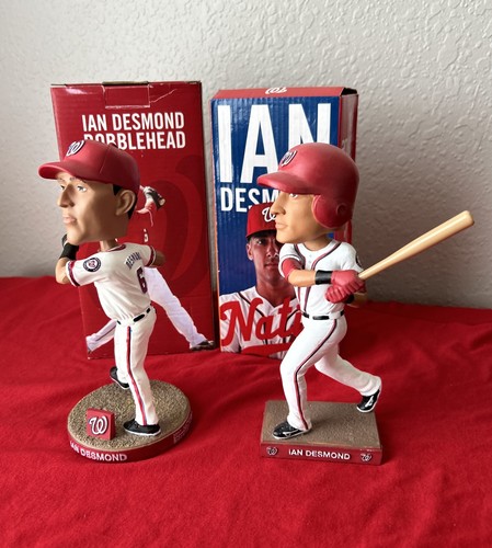 Lotto Bobblehead Vintage Washington Nationals Ian Desmond 2011 e 2014 - Foto 2 di 5