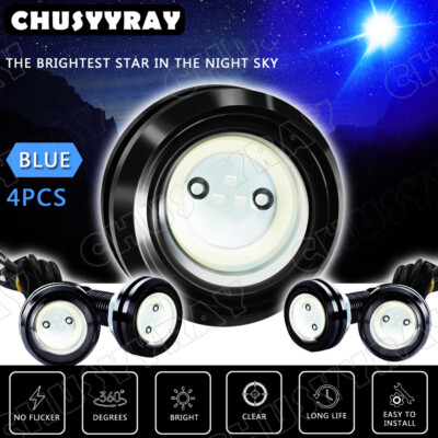 4x LED Eagle Eye Light Projector Lamp Parking Fog Light Driving DRL Backup Bulb