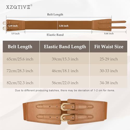 3118 3 Pieces Wide Stretchy Belts For Women, Leather Elastic Waist Belt Women Belt 3 main image 4