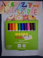 Mondo Llama Markers 10 Classic Colors Broad Tip Washable Non-Toxic New 