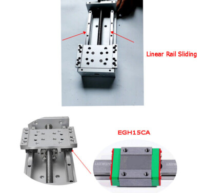 DIY Machine Tool Slide Manual Linear Rail Sliding Table - 400mm Stroke ...