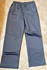 Under Armour STORM Youth Boy Sz XL Gray Loose Fit Sweat Pants Spell Out Back Leg