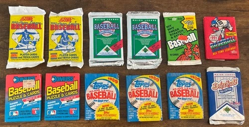 12 Packs Topps Donruss Score Swell Upper Deck+ Baseball Card Lot  1989 1990 1991