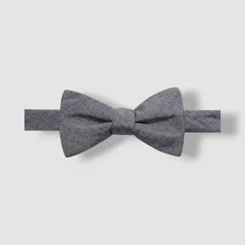 Ryan Seacrest Distinction Men's Gray Linen Textural Sardina Pre-Tied Bow Tie