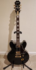 Epiphone 2010 BB King Lucille Semi-Hollow Body Guitar. Black with Gold Hardware.