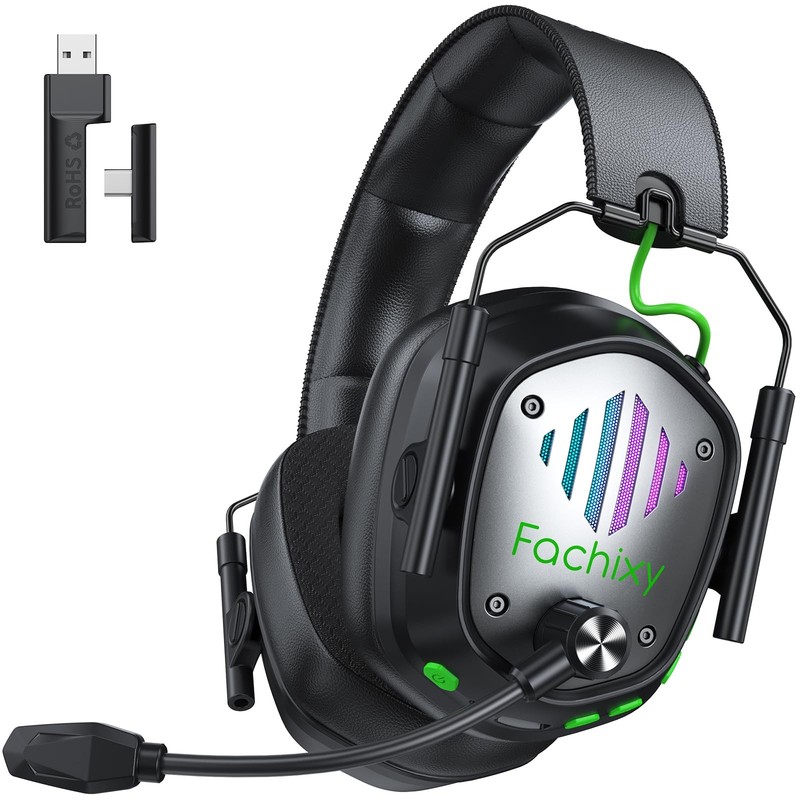 Fachixy VK81 Wireless Gaming Headset Black for PS5 PS4 PC Laptop Switch New