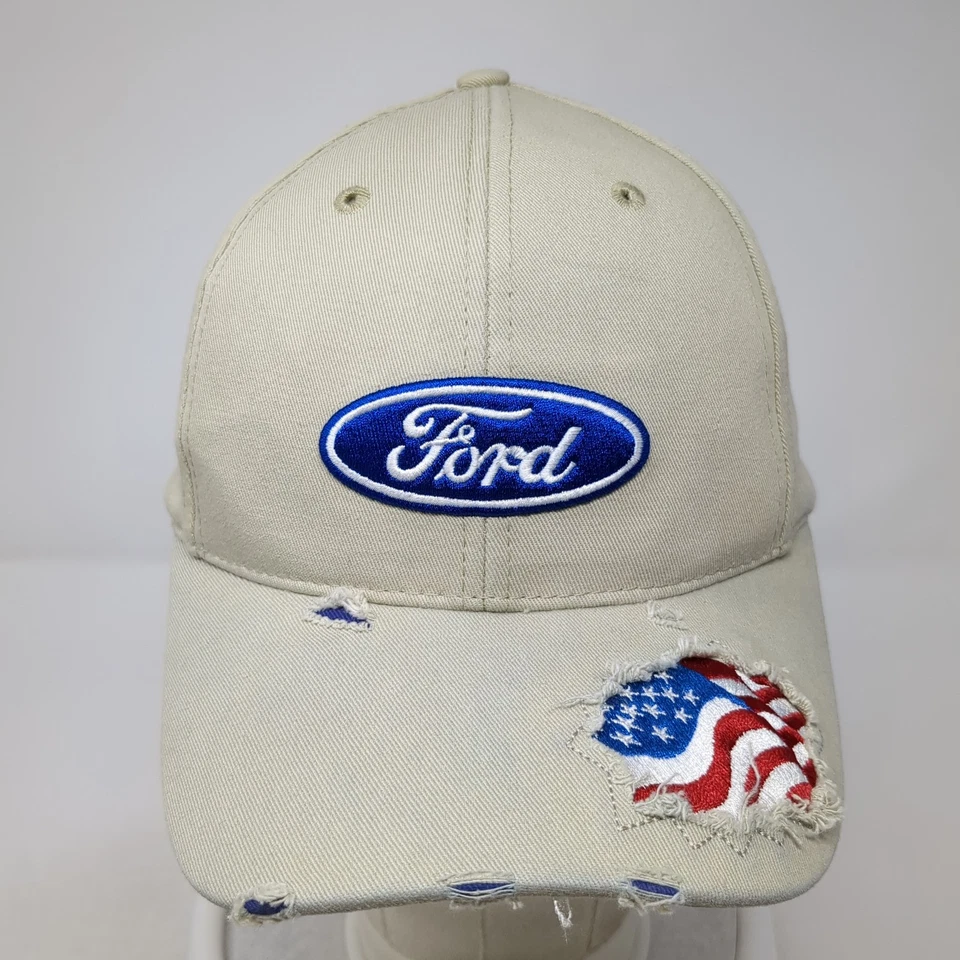 Gorra de béisbol Ford Slideback beige talla única ajustable envejecida patriótica Foto 2 de 4