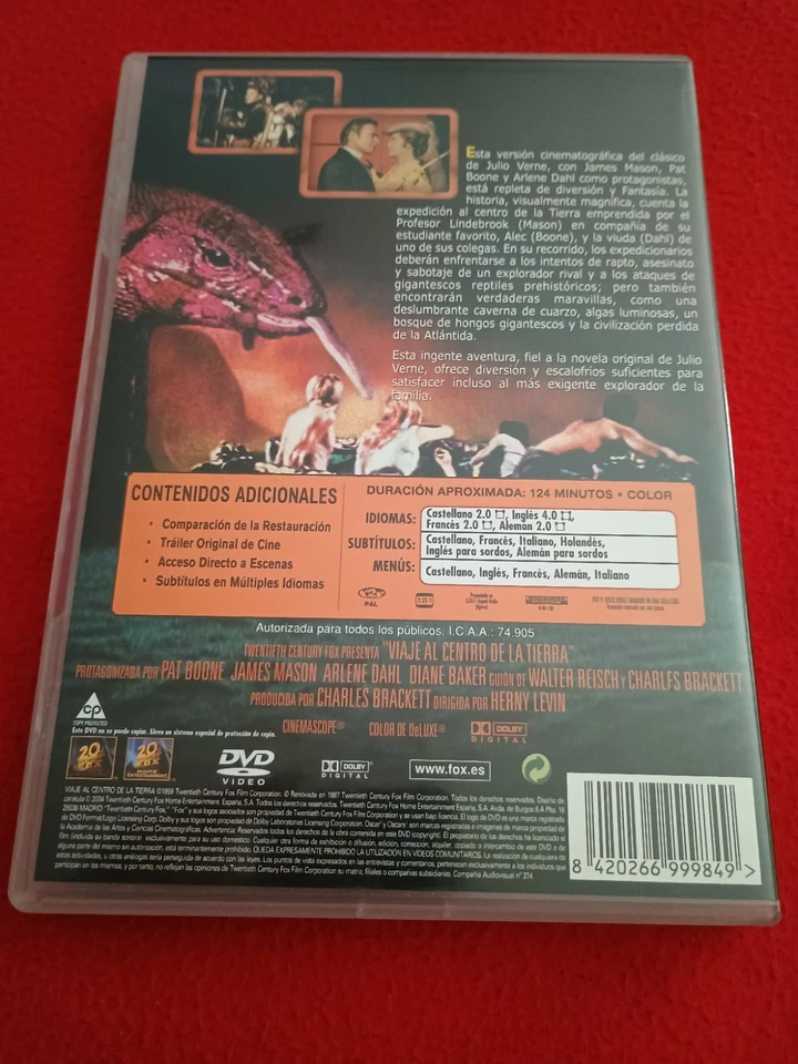 Dvd viaje al centro de la tierra - James Mason - Imagen 2 de 2