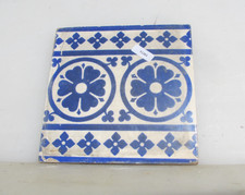 Victorian Ceramic Tile Floral Flowers Leaf Old Antique Nouveau Vintage MINTON