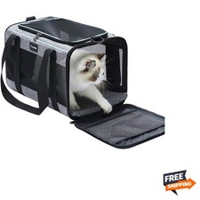 17.5x11x11 Inches Cat, Dog Carrier for Pets Up to 16 Lbs, Soft-Sided Cat Bag ...