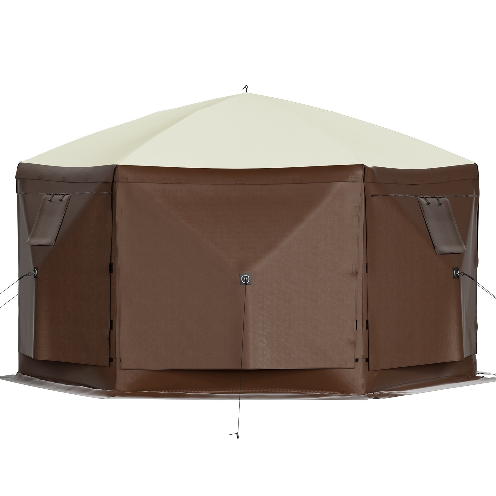 VEVOR Gazebo Screen Tent, 10 x 10 ft, 6 Sided Pop-up Camping Canopy Shelter Tent