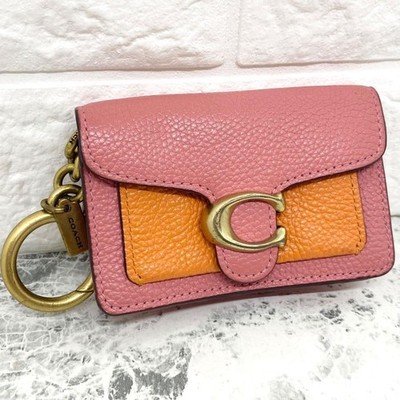 バッグ Coach Mini Hand Bag accessory pouch COACH Mini Tabby Bag Charm Multi Case Leather Accessory Pouch