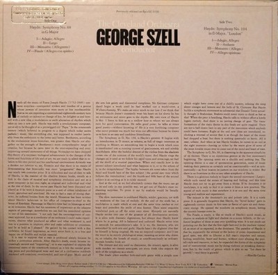 Joseph Haydn, The Cleveland Orchestra, George Szell, Symphony No