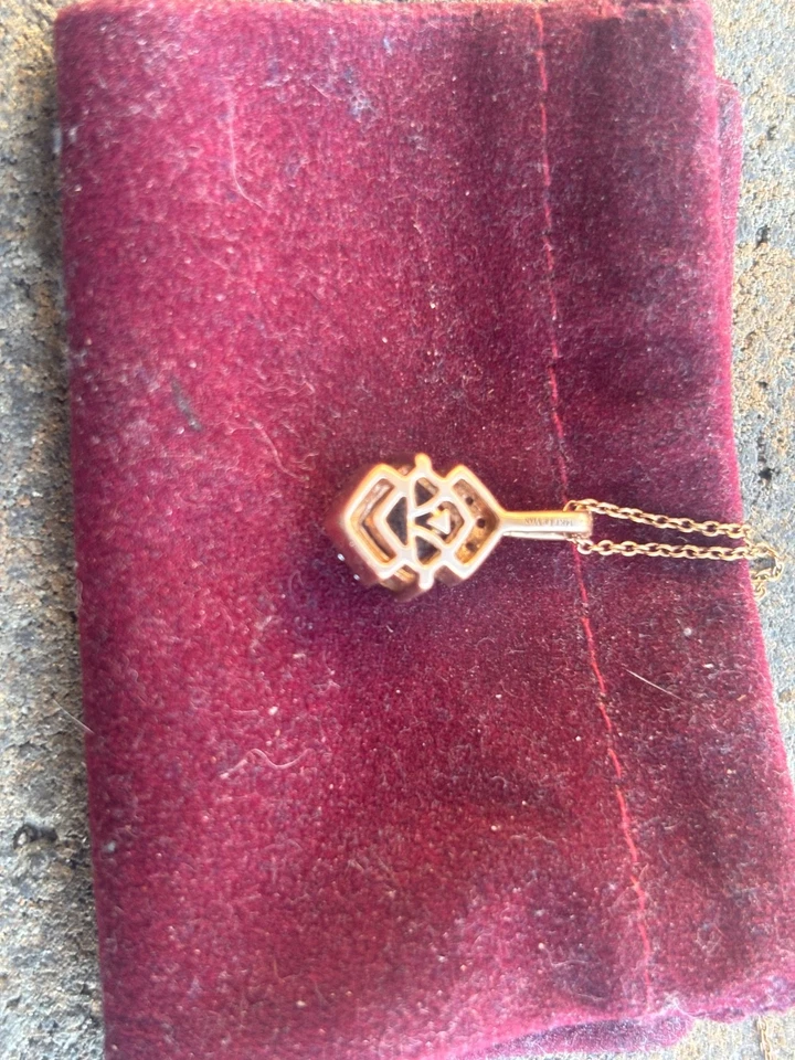 $1,925 Levian 14K 玫瑰金巧克力钻石烟熏石英吊坠 20 — 第 3/4 张图片