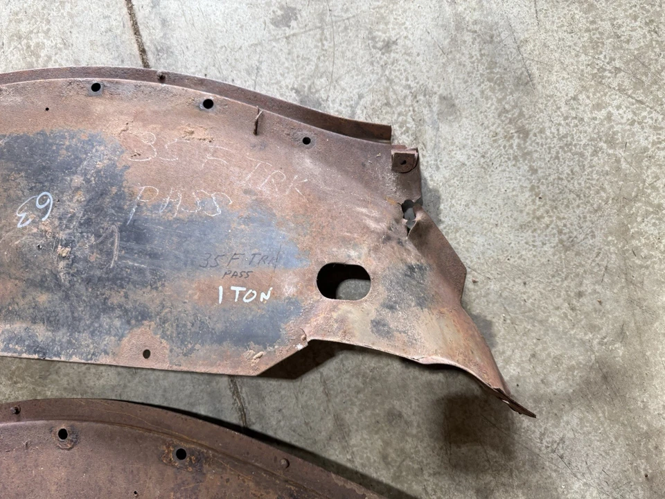 Ford 1935 1936 1937 camioneta de 1 tonelada guardabarros interiores delantales camioneta original Foto 2 de 4