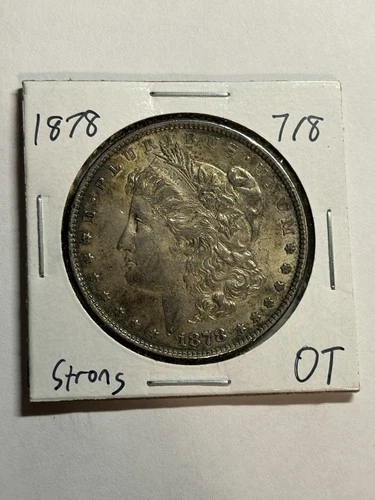 1878 7/8 TF STRONG MORGAN SILVER DOLLAR NICE AU/UNC TOUGH VARIETY