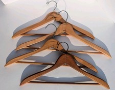 Vintage Wooden Suit Hangers Set of 4 Graduated Sizes Trouser Bars 15.25-18.75"