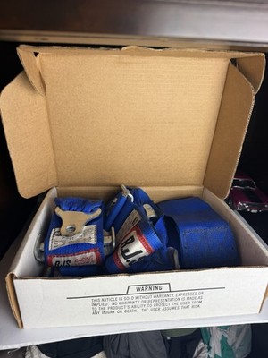 RJS SFI 16.1 LATCH & LINK 5 PT RACING HARNESS V ROLL BAR MOUNT BOLT BLUE 3 