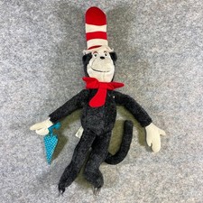 Vintage 1983 CAT IN THE HAT Stuffed Plush Toy by Coleco Dr. Seuss Used