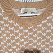Michael Kors MK Logo Tight-Knit Sweater Brown...