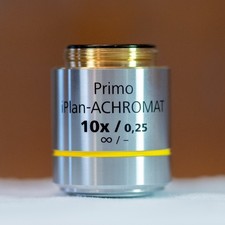 ZEISS Primo iPlan-ACHROMAT 10X 0.25 INFINITY MICROSCOPE OBJECTIVE 415501-1601