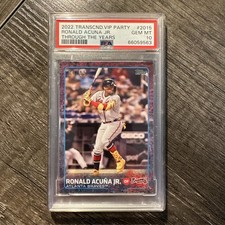 Ronald Acuna Jr 2022 Topps Transcendent VIP Party Through the Years 34/95 PSA 10