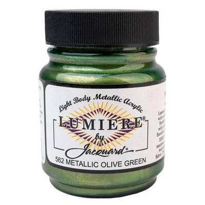 Lumiere 2.25oz Fabric Paint Metallic Olive Green - Metallic Paint for Fabric ...