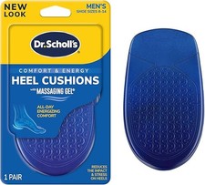 Dr. Scholl's Comfort Heel Cushions with Massaging Gel Men's Size 8-14 One Pair