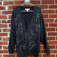 Charcoal Lambswool Vintage Jones New York Cardigan