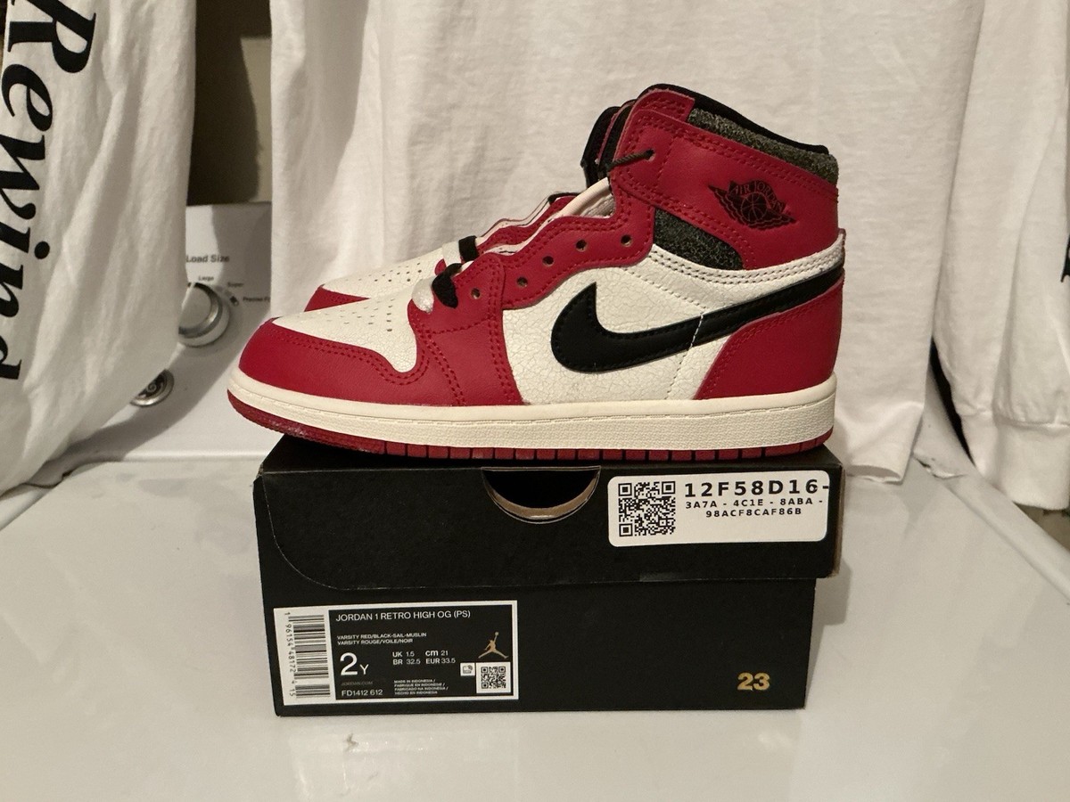 スニーカー JORDAN 1 RETRO HIGH OG 19.5 FD1412-612 Air Jordan 1 Retro High OG PS Chicago Lost Found FD1412-612 SIZE