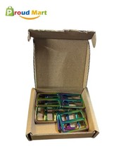 Rainbow Zinc Alloy Buckles, 6 PCS Metal Ladder Lock Buckle Slider Adjustable