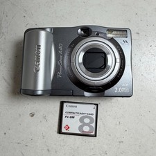 VTG Canon PowerShot A40 Silver 2MP 3x Optical Zoom Point & Shoot Digital Camera